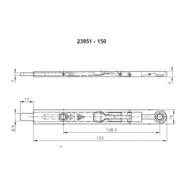 Rygiel IPA 23951-150 ocynk