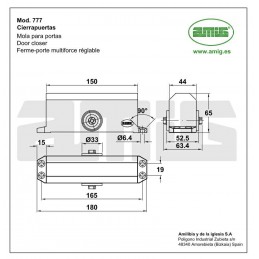 Samozamykacz czarny 2/3/4 mod.777
