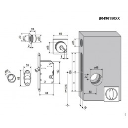 SCIVOLA-A-TRE RK F16/50 WC chrom mat