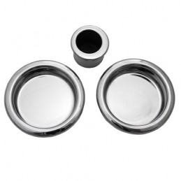 Uchwyt wpuszczany SCIVOLA-E okrągłe stal chrom połysk uchwyt na palec