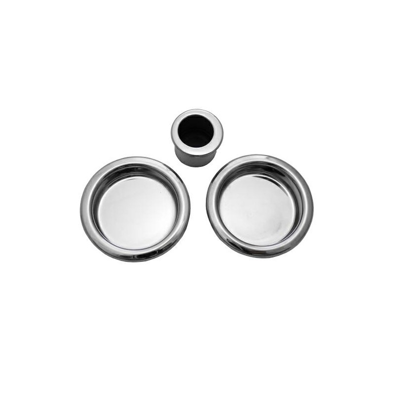 Uchwyt wpuszczany SCIVOLA-E okrągłe stal chrom połysk uchwyt na palec