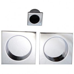 Uchwyty wpuszczane kwadrat 60x60mm chrom połysk SCIVOLA-E + uchwyt na palec