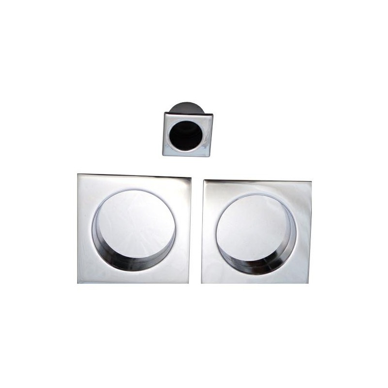 Uchwyty wpuszczane kwadrat 60x60mm chrom połysk SCIVOLA-E + uchwyt na palec