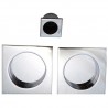 Uchwyty wpuszczane kwadrat 60x60mm chrom połysk SCIVOLA-E + uchwyt na palec