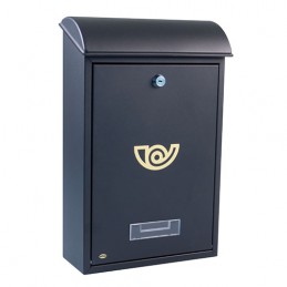 Skrzynka na listy 400x250x100mm stalowa czarna mod.2