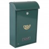 Skrzynka na listy 400x250x100mm stalowa zielona mod.2