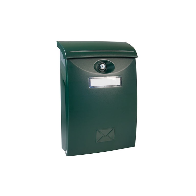 Skrzynka na listy 345x240x105mm zielona plastikowa mod. 7