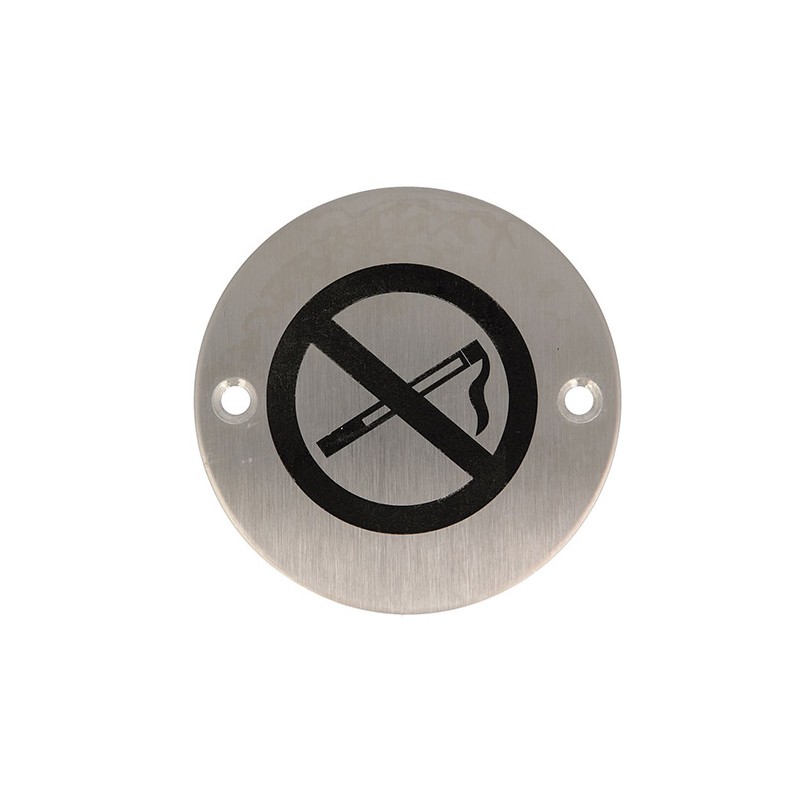 Tabliczka Zakaz palenia 75mm INOX Symbol 24