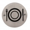 Tabliczka Restauracja 75mm INOX Symbol 28