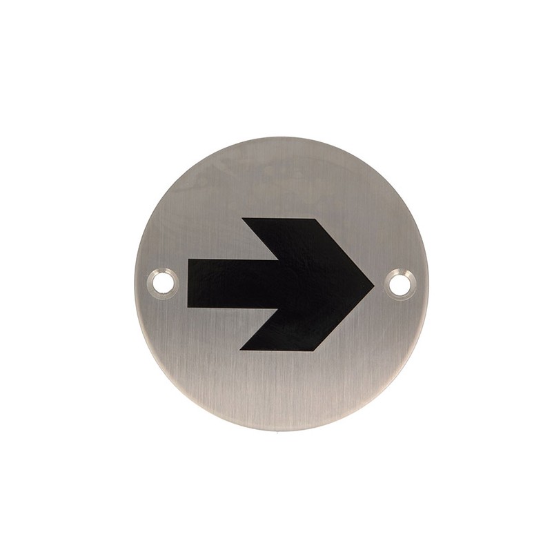 Tabliczka Strzałka 75mm INOX Symbol 29