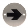 Tabliczka Strzałka 75mm INOX Symbol 29