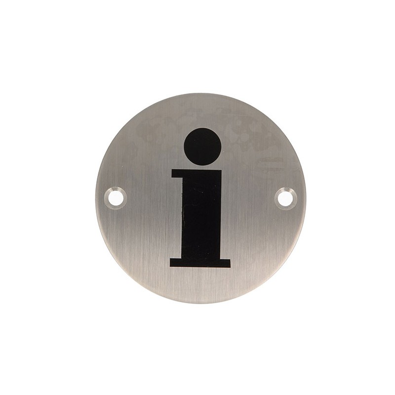 Tabliczka informacyjna okrągła 75mm "Informacja" INOX Symbol 31