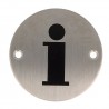 Tabliczka informacyjna okrągła 75mm "Informacja" INOX Symbol 31