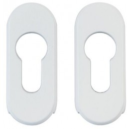 Szyld wkładki owalny 70x29mm aluminiowy biały mod.3700 DIS