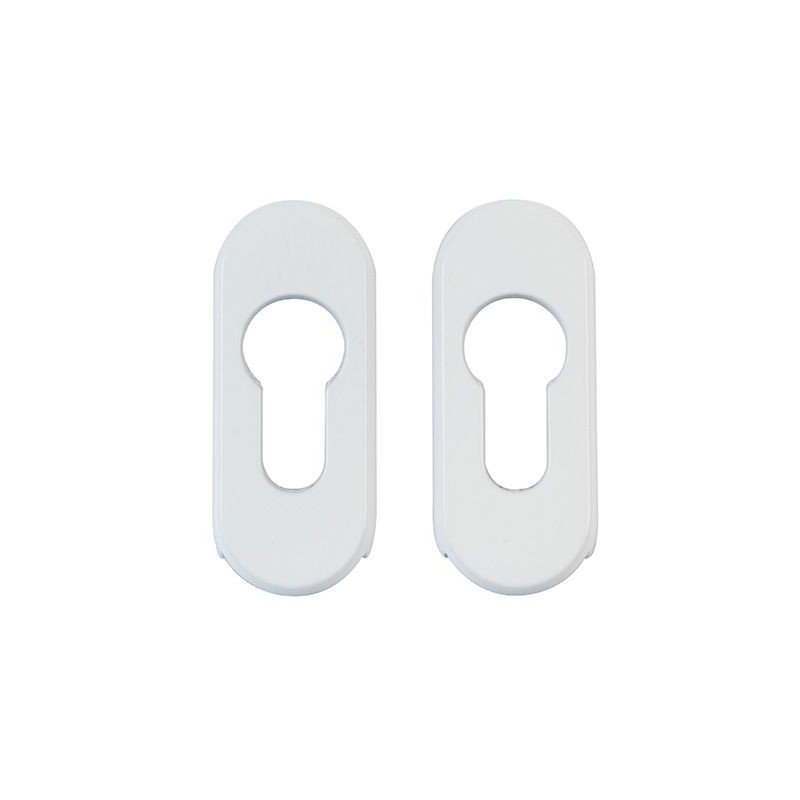 Szyld wkładki owalny 70x29mm aluminiowy biały mod.3700 DIS