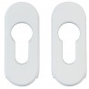 Szyld wkładki owalny 70x29mm aluminiowy biały mod.3700 DIS