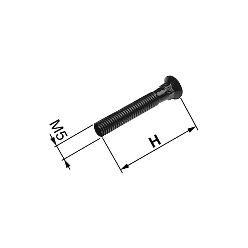 Śruba czarna M5x40mm