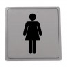 Tabliczka WC toaleta damska 14x14cm INOX mod.102