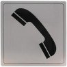 Tabliczka Telefon 14x14cm INOX mod.105