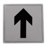 Tabliczka Strzałka 14x14cm INOX mod.106