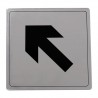 Tabliczka inf.107 Strzałka ukośna INOX