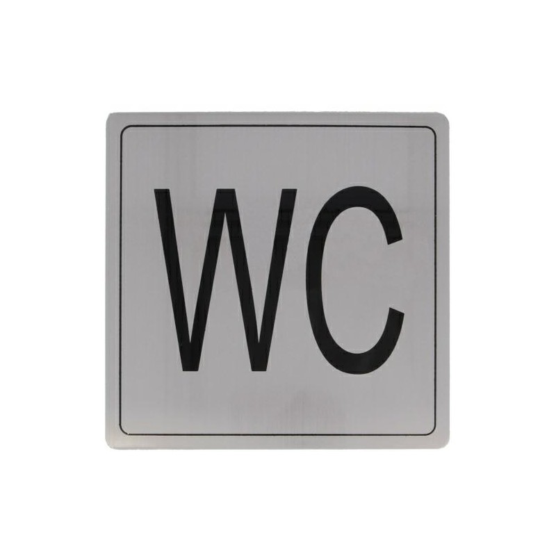 Tabliczka WC Toaleta 14x14cm INOX mod.108
