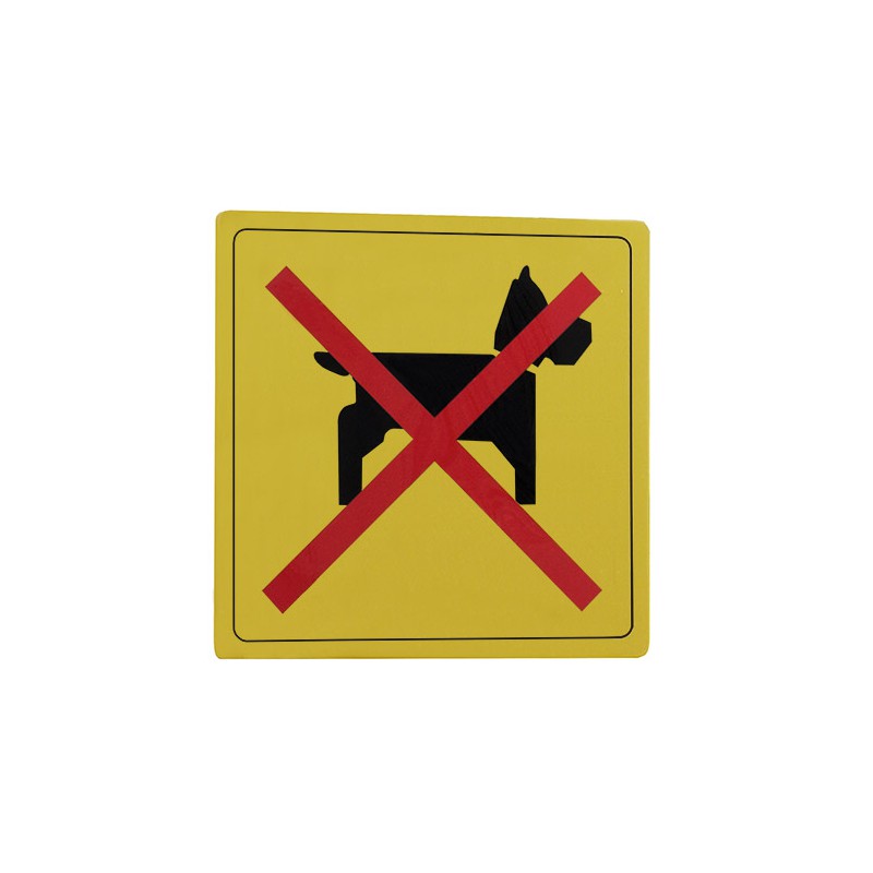 Tabliczka Zakaz wprowadzania psów 14x14cm złota mod.111