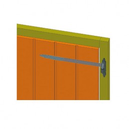 Trzpień zawiasu fi.14mm 16mm ozdobny czarny mod.8010