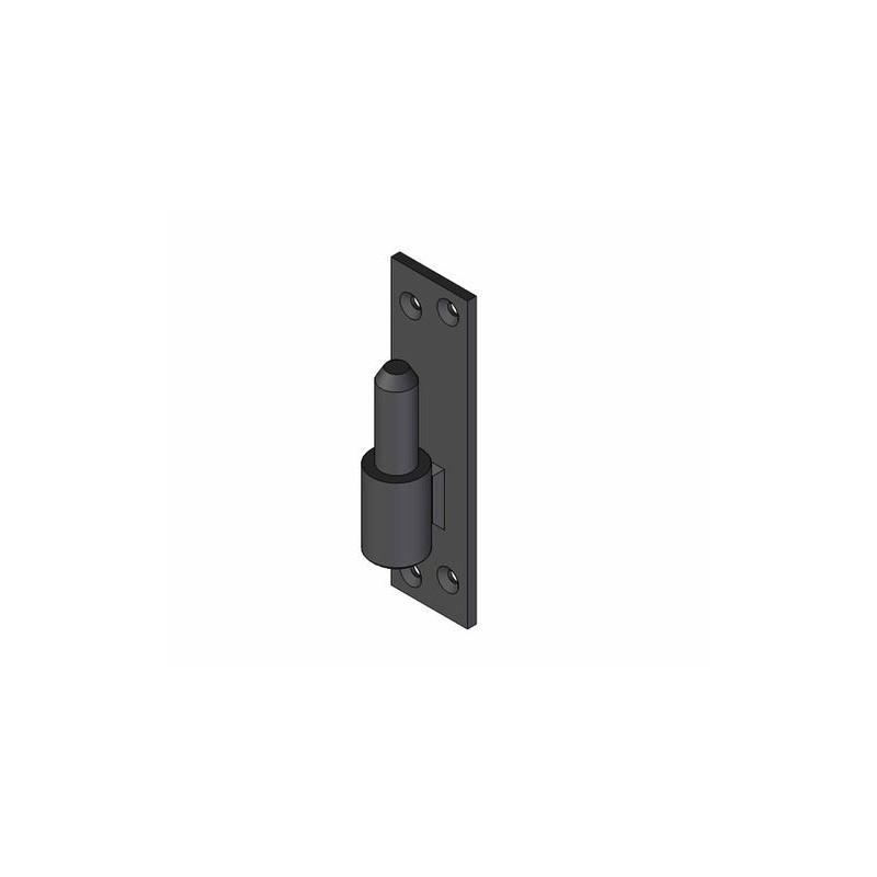 Trzpień zawiasu fi.14mm 42mm prosty czarny mod.8020