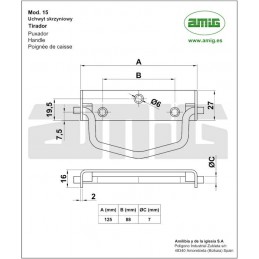 Uchwyt skrzyniowy 15-125x27 ż.ocynk