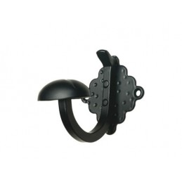 Wieszak ścienny rustykalny pojedynczy czarny 70x70mm mod.103