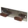 Wieszak 2-haczyki INOX / mahoń 205x60mm mod.108