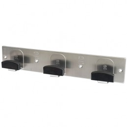 Wieszak 3-haczyki INOX / czarny 320x60mm mod.109