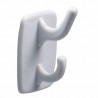Wieszak przyklejany biały plastik 2 haczyki 40x24mm mod.204