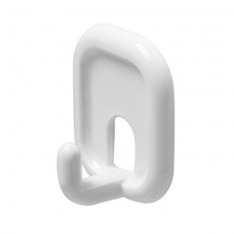 Wieszak 206-45x32x21 plastikowy biały