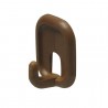 Wieszak 206-45x32x21 plastikowy brąz