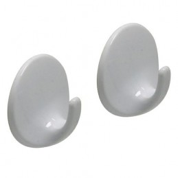 Wieszaki przyklejane 40x21mm biały plastik 2szt. mod.207 DIS