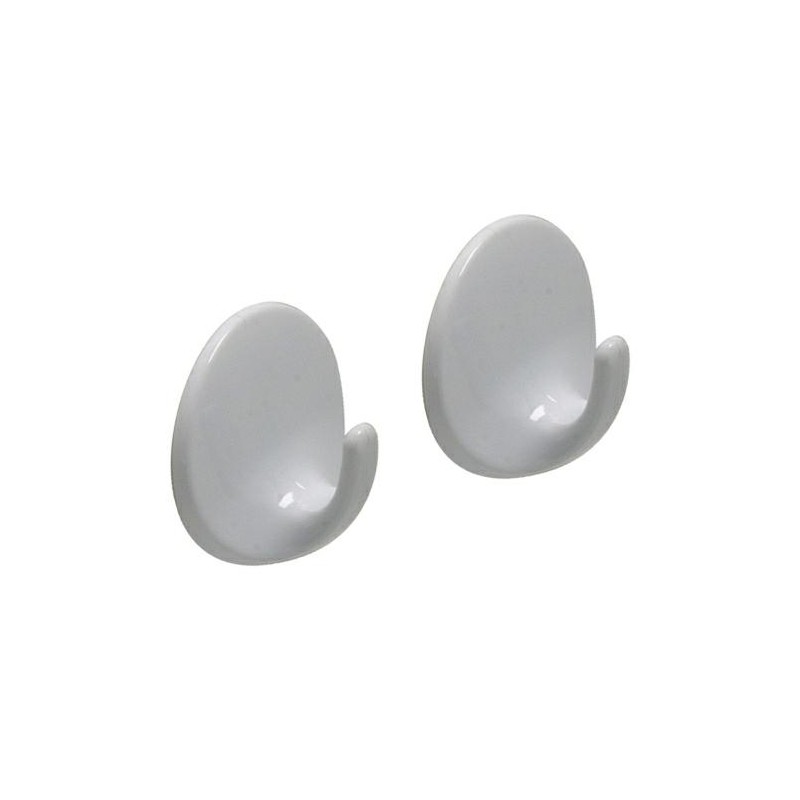 Wieszaki przyklejane 40x21mm biały plastik 2szt. mod.207 DIS