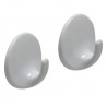 Wieszaki przyklejane 40x21mm biały plastik 2szt. mod.207 DIS