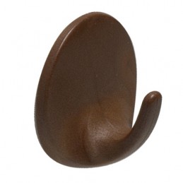 Wieszak przyklejany okrągły 40x21mm brązowy plastik mod.207