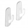 Wieszak przyklejany 52x28x21mm biały plastik 2szt. mod.208 DIS