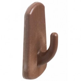 Wieszak przyklejany brązowy 28x52mm plastikowy mod.208