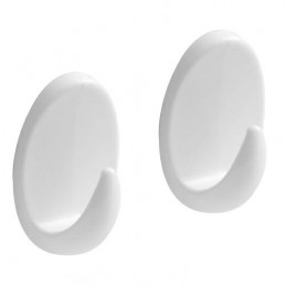 Wieszaki przyklejane 33x54mm białe plastik 2szt. mod.211 DIS