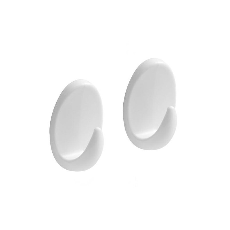 Wieszaki przyklejane 33x54mm białe plastik 2szt. mod.211 DIS