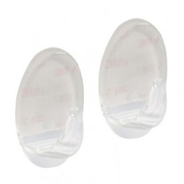 Wieszaki przyklejane transparentne 33x54mm plastik 2szt. mod.211 DIS