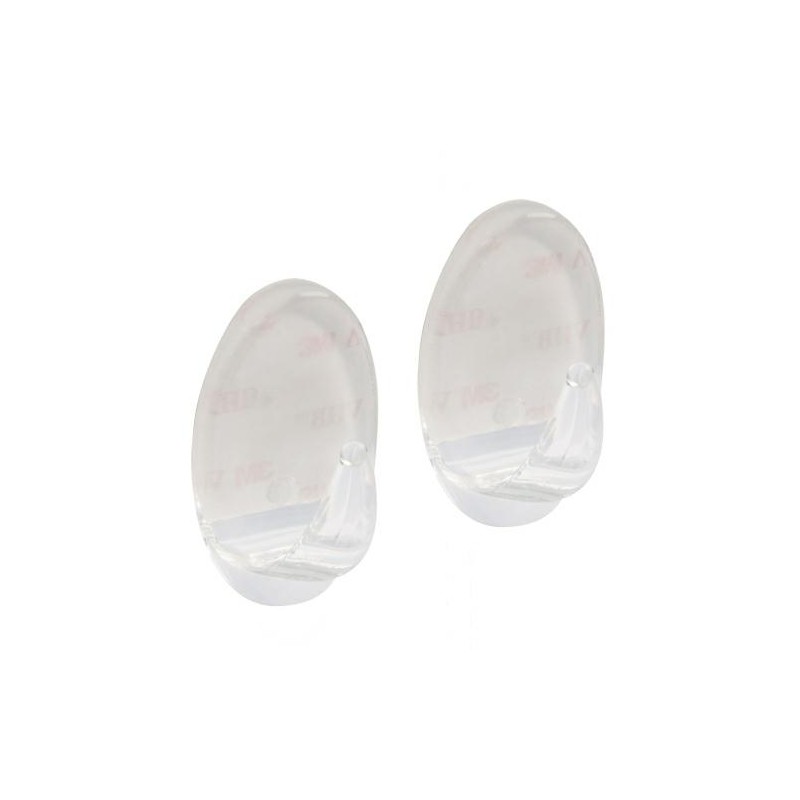 Wieszaki przyklejane transparentne 33x54mm plastik 2szt. mod.211 DIS