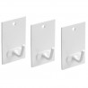 Wieszaki przyklejane/przykręcane 43x26mm stalowe białe 3szt. mod.212 DIS