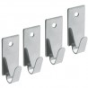 Wieszaki przyklejane/przykręcane 15x35mm INOX 4szt. mod.213 DIS