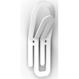 Wieszak 2-haczyki stalowy biały 144x55 CLIP