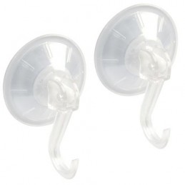 Wieszaki na przyssawkę 45mm transparentne 2szt. mod.215 DIS